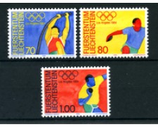 1984 - LOTTO/23409 - LIECHTENSTEIN - OLIMPIADI LOS ANGELES 3v. - NUOVI 1984 - LOTTO/23409 - LIECHTENSTEIN - OLIMPIADI LOS ANGELES 3v. - NUOVI