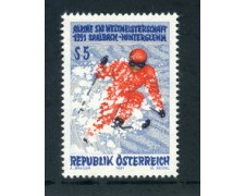 1991 - LOTTO/23456 - AUSTRIA - CAMPIONATI  SCI ALPINO - NUOVO