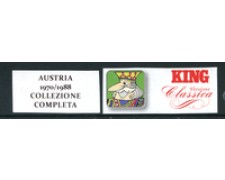 AUSTRIA - 1970/1988 - LOTTO/23466 - COLLEZIONE COMPLETA SU FOGLI MARINI KING AUSTRIA - 1970/1988 - LOTTO/23466 - COLLEZIONE COMPLETA SU FOGLI MARINI KING