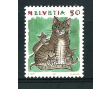 1990 - LOTTO/23564 - SVIZZERA - 50c. ANIMALI GATTI - NUOVO 1990 - LOTTO/23564 - SVIZZERA - 50c. ANIMALI GATTI - NUOVO