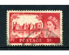 1955 - LOTTO/24028 - GRAN BRETAGNA - 5 S. CASTELLO DI CAERNAVON - USATO