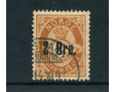 1888 - LOTTO/24050 - NORVEGIA - 2 su 12 o. BISTRO USATO 1888 - LOTTO/24050 - NORVEGIA - 2 su 12 o. BISTRO USATO