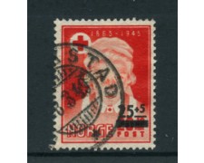 1948 - LOTTO/24059 - NORVEGIA  - PRO CROCE ROSSA SOPRASTAMPATO - USATO