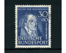 1951 - LOTTO/24231 - GERMANIA FEDERALE - 30+10p. BENEFICENZA PESTALOZZI - USATO