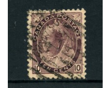 1898/903 - LOTTO/24252 - CANADA - 10 CENT. VIOLETTO REGINA VITTORIA - USATO 1898/903 - LOTTO/24252 - CANADA - 10 CENT. VIOLETTO REGINA VITTORIA - USATO