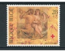 1993 - LOTTO/24521 - BELGIO - 28+7 Fr. CROCE ROSSA - USATO