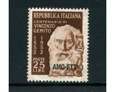 1952 - LOTTO/24572 - TRIESTE A - VINCENZO GEMITO - NUOVO