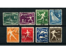 1928 - LOTTO/24657 - OLANDA - 9° GIOCHI OLIMPICI 8v. - USATI 1928 - LOTTO/24657 - OLANDA - 9° GIOCHI OLIMPICI 8v. - USATI