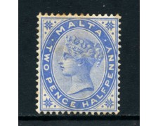 1885   MALTA -  2,5 PENCE  OLTREMARE - LINGUELLATO - LOTTO/25022