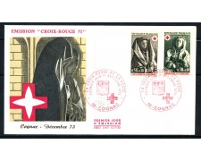 1973 - FRANCIA - PRO CROCE ROSSA 2v. BUSTA FDC - LOTTO/25131