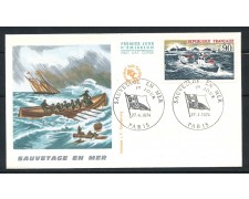 1974 - FRANCIA - SALVATAGGIO IN MARE BUSTA FDC - LOTTO/25132