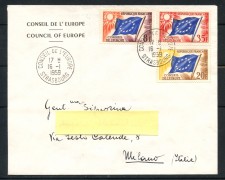 1959 - FRANCIA - SERVIZIO 8/20/25 CENT. CONSIGLIO D'EUROPA - BUSTA VIAGGIATA - LOTTO/25193 1959 - FRANCIA - SERVIZIO 8/20/25 CENT. CONSIGLIO D'EUROPA - BUSTA VIAGGIATA - LOTTO/25193