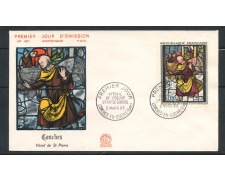 1963 - FRANCIA - 1 Franco VETRATA DI CONCHES - BUSTA FDC - LOTTO/25195