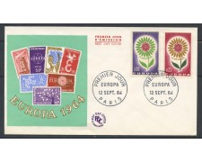 1964 - FRANCIA - EUROPA 2v. - BUSTA FDC - LOTTO/25200