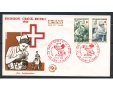 1966 - FRANCIA - PRO CROCE ROSSA - BUSTA FDC - LOTTO/25216