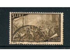 1948 - REPUBBLICA - 3 LIRE  CENTENARIO RISORGIMENTO - USATO - LOTTO/25230