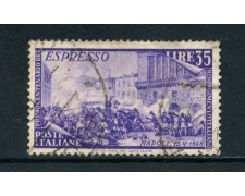 1948 - ITALIA REPUBBLICA - 35 LIRE RISORGIMENTO ESPRESSO - USATO - LOTTO/25241C
