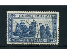 1926 - ITALIA REGNO - 1,25 LIRE SAN FRANCESCO DENT. 14 - USATO- LOTTO/25249 1926 - ITALIA REGNO - 1,25 LIRE SAN FRANCESCO DENT. 14 - USATO- LOTTO/25249