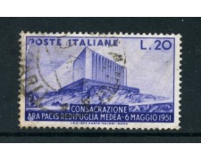 1951 - REPUBBLICA -  ARA PACIS - USATO - LOTTO25265