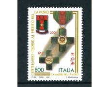 2001 - REPUBBLICA - CAVALIERI DEL LAVORO - NUOVO - LOTTO/25657 2001 - REPUBBLICA - CAVALIERI DEL LAVORO - NUOVO - LOTTO/25657
