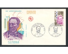 1973 - FRANCIA - LOUIS PASTEUR - BUSTA FDC - LOTTO/25835