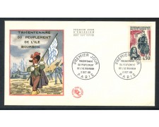 1965 - FRANCIA - INSEDIAMENTO NELL'ISOLA BORBONE - BUSTA FDC - LOTTO/25871