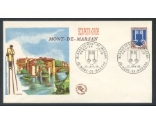 1966 - FRANCIA - 25c. STEMMA MONT DE MARSAN - BUSTA FDC - LOTTO/25873
