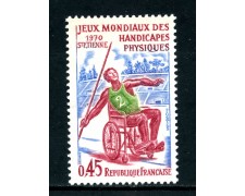 1970 - FRANCIA - GIOCHI MONDIALI PER DISABILI - NUOVO - LOTTO/25997