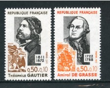 1972 - FRANCIA - PERSONAGGI CELEBRI 2v. - NUOVI - LOTTO/26045