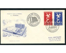 1958 - FRANCIA - EUROPA 2v. - BUSTA FDC - LOTTO/26266
