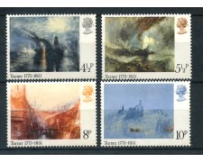 1975 - GRAN BRETAGNA - WILLIAM TURNER PITTORE 4v. - NUOVI - LOTTO/26346