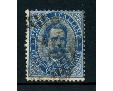 1879 - REGNO - 25 cent. AZZURRO RE UMBERTO I° - USATO - LOTTO/26428 1879 - REGNO - 25 cent. AZZURRO RE UMBERTO I° - USATO - LOTTO/26428
