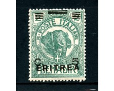 1922 - ERITREA - 5cent. su 2b. VERDE ELEFANTE - LING. - LOTTO/26466 1922 - ERITREA - 5cent. su 2b. VERDE ELEFANTE - LING. - LOTTO/26466