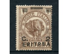 1922 - ERITREA - 2cent. su 1b. BRUNO - ELEFANTE - LING. - LOTTO/26468 1922 - ERITREA - 2cent. su 1b. BRUNO - ELEFANTE - LING. - LOTTO/26468