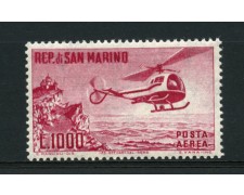 1961 - LOTTO/2646C -  SAN MARINO - 1000 LIRE ELICOTTERO - NUOVO