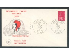 1976 - FRANCIA - 1 Fr. MARIANNA DI BEQUET - BUSTA FDC - LOTTO/26580