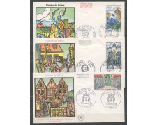 1968 - FRANCIA - STORIA DELLA FRANCIA - 3 BUSTE FDC - LOTTO/26612