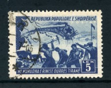 1948 - ALBANIA - 5 i. FERROVIA DURAZZO TIRANA - USATO - LOTTO/26761