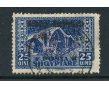 1924 - ALBANIA - 15q. SOPRASTAMPATO ASSEMBLEA NAZIONALE - USATO - LOTTO/26763