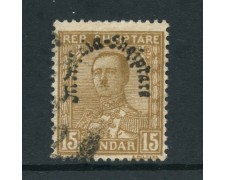 Albania 1928 15q. Bistre, Overprinted - Used - LOTTO/26764