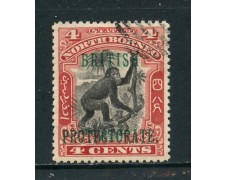 1901/12 - NORD BORNEO - 4 c. BRITISH PROTECTORATE - USATO - LOTTO/27005 1901/12 - NORD BORNEO - 4 c. BRITISH PROTECTORATE - USATO - LOTTO/27005