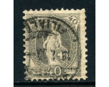 1882 - SVIZZERA - 40c. GRIGIO ALLEGORIA - USATO - LOTTO/27046 1882 - SVIZZERA - 40c. GRIGIO ALLEGORIA - USATO - LOTTO/27046