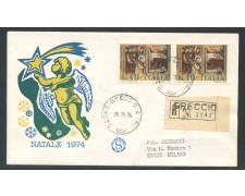 1974 - REPUBBLICA - NATALE DI GRECCIO - BUSTA FDC FILAGRANO VIAGGIATA - LOTTO/27464 1974 - REPUBBLICA - NATALE DI GRECCIO - BUSTA FDC FILAGRANO VIAGGIATA - LOTTO/27464