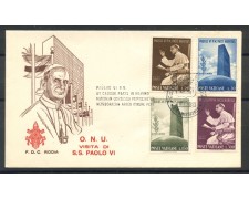 1965 - VATICANO - IL PAPA ALL'ONU - BUSTA FDC RODIA - LOTTO/27664 1965 - VATICANO - IL PAPA ALL'ONU - BUSTA FDC RODIA - LOTTO/27664