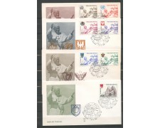 1980 - VATICANO - POSTA AEREA VIAGGI DEL PAPA - 4 BUSTE FDC ALA - LOTTO/27721 1980 - VATICANO - POSTA AEREA VIAGGI DEL PAPA - 4 BUSTE FDC ALA - LOTTO/27721