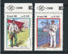 1986 - BRASILE - UNIFORMI 2v. - NUOVI - LOTTO/27827