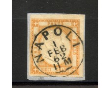 1861 - PROVINCE NAPOLETANE - LOTTO/40233 - 10 Grana ARANCIO - USATO SU FRAMMENTO 1861 - PROVINCE NAPOLETANE - LOTTO/40233 - 10 Grana ARANCIO - USATO SU FRAMMENTO