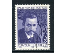 1976 - AUSTRIA - R.M.RILKE POETA - USATO - LOTTO/28083 1976 - AUSTRIA - R.M.RILKE POETA - USATO - LOTTO/28083