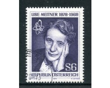 19878 - AUSTRIA - LISE MEITNER - USATO - LOTTO/28121 19878 - AUSTRIA - LISE MEITNER - USATO - LOTTO/28121