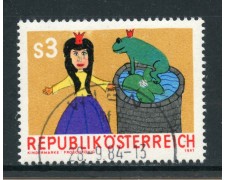 1981 - AUSTRIA - FAVOLA IL RE DEI RANOCCHI - USATO - LOTTO/28225